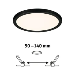 Paulmann Areo panel 3-tr dim svart Ø17,5cm 3 000 K| Downlights