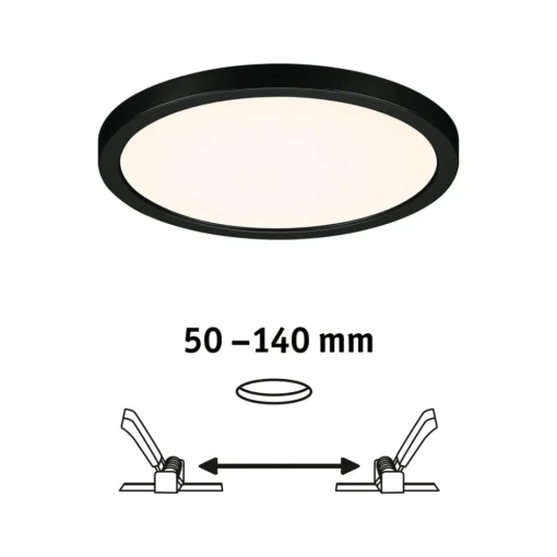 Paulmann Areo panel 3-tr dim svart Ø17,5cm 3 000 K| Downlights