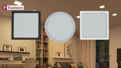 Paulmann Areo ZigBee CCT kantet svart 17,5x17,5cm| Smarthus Belysning