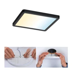 Paulmann Areo ZigBee CCT kantet svart 17,5x17,5cm| Smarthus Belysning