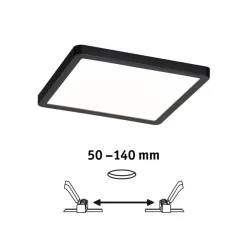 Paulmann Areo ZigBee CCT kantet svart 17,5x17,5cm| Smarthus Belysning