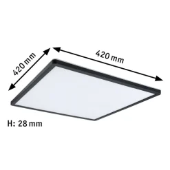 Paulmann Atria Shine panel 3-trinn svart 840 42x42| Butikkbelysning|Kontorbelysning