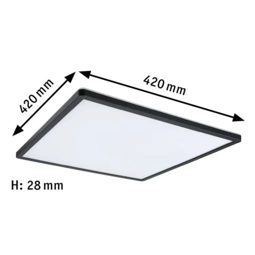 Paulmann Atria Shine panel 3-trinn svart 840 42x42| Butikkbelysning|Kontorbelysning