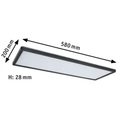 Paulmann Atria Shine panel 3-trinn svart 840 58x20 Online