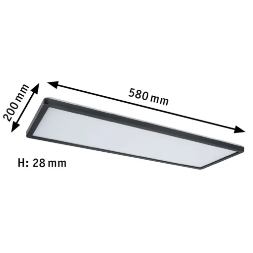 Paulmann Atria Shine panel 3-trinn svart 840 58x20 Online