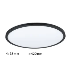 Paulmann Atria Shine panel 3-trinn svart 830 Ø42cm Clearance