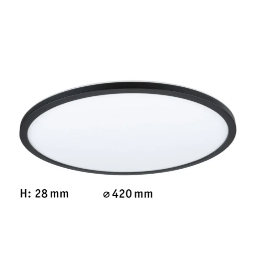 Paulmann Atria Shine panel 3-trinn svart 830 Ø42cm Clearance