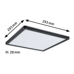 Paulmann Atria Shine Panel on/off svart 840 29x29| Butikkbelysning