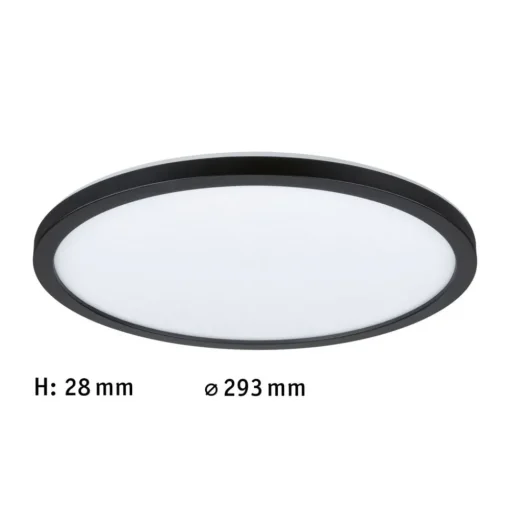 Paulmann Atria Shine Panel av/på svart 840 Ø29cm| Kontorbelysning