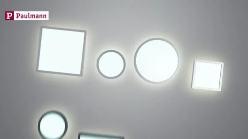Paulmann Atria Shine Panel av/på svart 840 Ø29cm| Kontorbelysning