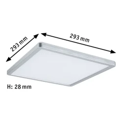 Paulmann Atria Shine panel on/off krom 830 29x29| Butikkbelysning