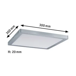 Paulmann Atria taklampe 2 700 K 30x30cm krom Best