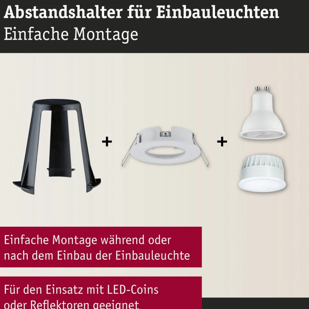 Paulmann avstandsstykke for innfelte armaturer, 6,2 - 9 cm, 20 stk Online