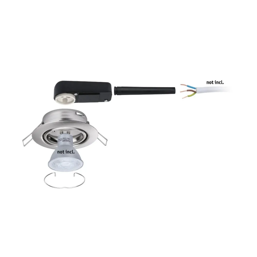 Paulmann Base downlight i 10-er-sett jern New