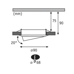 Paulmann Base GU10-downlight 3er-sett, jern Best