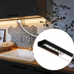 Paulmann Base profil, svart, hvit, 1 m Best