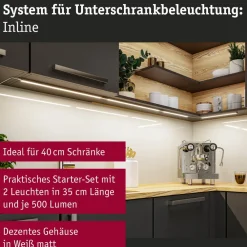 Paulmann benkbelysning Inline 2-pak startpakke hvit 35 cm 830| Led-Innendørs