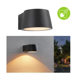 Paulmann Capea utendørs vegglampe i antrasitt aluminium| Kommersiell Utebelysning|Led-Utendørs