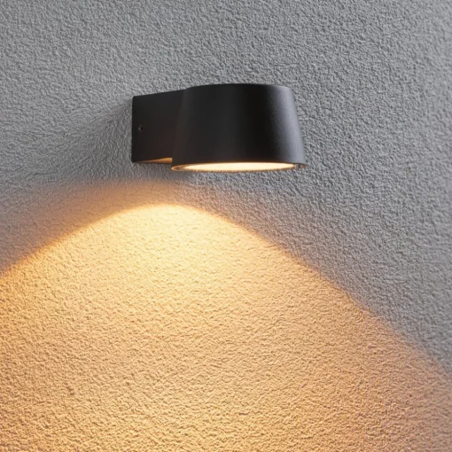 Paulmann Capea utendørs vegglampe i antrasitt aluminium| Kommersiell Utebelysning|Led-Utendørs