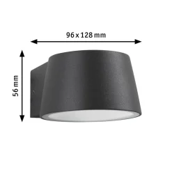 Paulmann Capea utendørs vegglampe i antrasitt aluminium| Kommersiell Utebelysning|Led-Utendørs