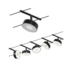Paulmann Circle LED-vaiersystem 5 lysk. matt svart| Kontorbelysning
