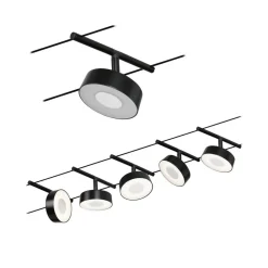 Paulmann Circle LED-vaiersystem 5 lysk. matt svart| Kontorbelysning