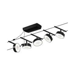Paulmann Circle LED-vaiersystem 5 lysk. matt svart| Kontorbelysning