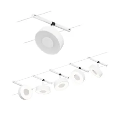 Paulmann Circle LED-vaiersystem 5 lysk. matt hvit| Kontorbelysning