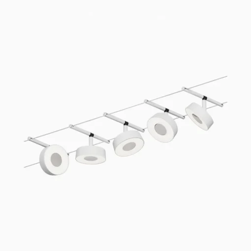 Paulmann Circle LED-vaiersystem 5 lysk. matt hvit| Kontorbelysning