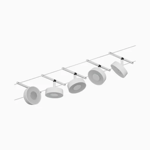 Paulmann Circle LED-vaiersystem 5 lysk. matt hvit| Kontorbelysning