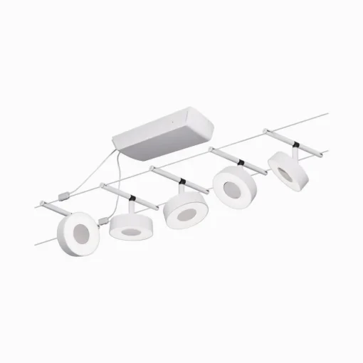 Paulmann Circle LED-vaiersystem 5 lysk. matt hvit| Kontorbelysning