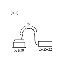 Paulmann Coin Base LED 3-trinns dim 100° 5W 3 000K| Downlights