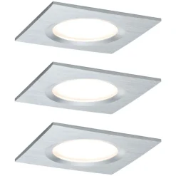 Paulmann Coin Slim LED-downlight, 3-er kantet alu| Downlights