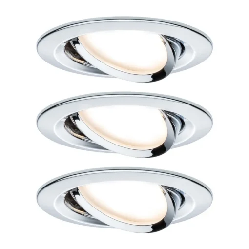 Paulmann Coin Slim LED-innfelling, krom dimbar 3er Online