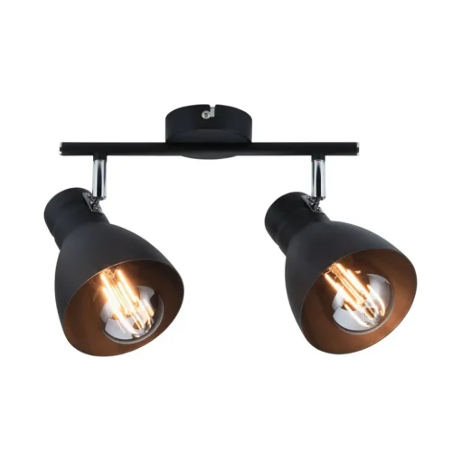 Paulmann Davy taklampe, svart, 2 lyskilder Hot
