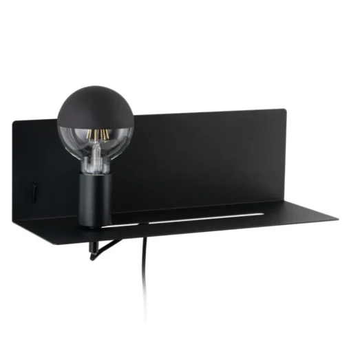 Paulmann Devara vegglampe med hylle, svart Discount