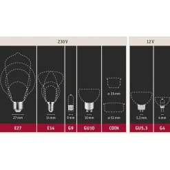 Paulmann E27 6,5W 825 LED-globepære G95 gull| E27 Pærer|Filament Pærer