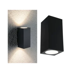 Paulmann Flame utelampe 2 lys 12,8 cm antrasitt| Led-Utendørs|Vegglamper Utendørs