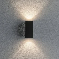 Paulmann Flame utelampe 2 lys 12,8 cm antrasitt| Led-Utendørs|Vegglamper Utendørs