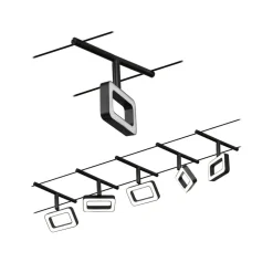 Paulmann Frame LED-vaiersystem 5 lysk. matt svart| Kontorbelysning