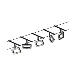 Paulmann Frame LED-vaiersystem 5 lysk. matt svart| Kontorbelysning