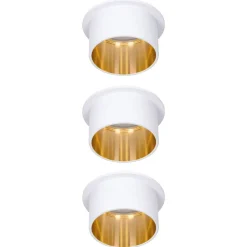 Paulmann Gil LED-innfelt hvit matt/gull 3-er sett