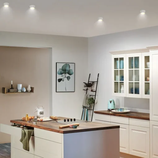 Paulmann Gil LED-innfelt hvit matt/gull 3-er sett