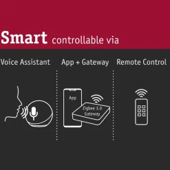 Paulmann Ikosea utendørs LED-vegglampe, ZigBee 3.0| Vegglamper Med Sensor|Smarthus Utebelysning