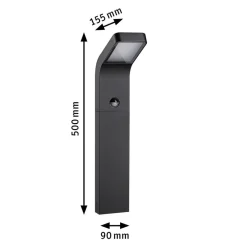 Paulmann Kulma LED-gatelampe med sensor| Kommersiell Utebelysning|Utebelysning Med Sensor
