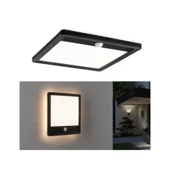 Paulmann Lamina vegglampe sensor 830 kantet svart| Kommersiell Utebelysning|Vegglamper Med Sensor