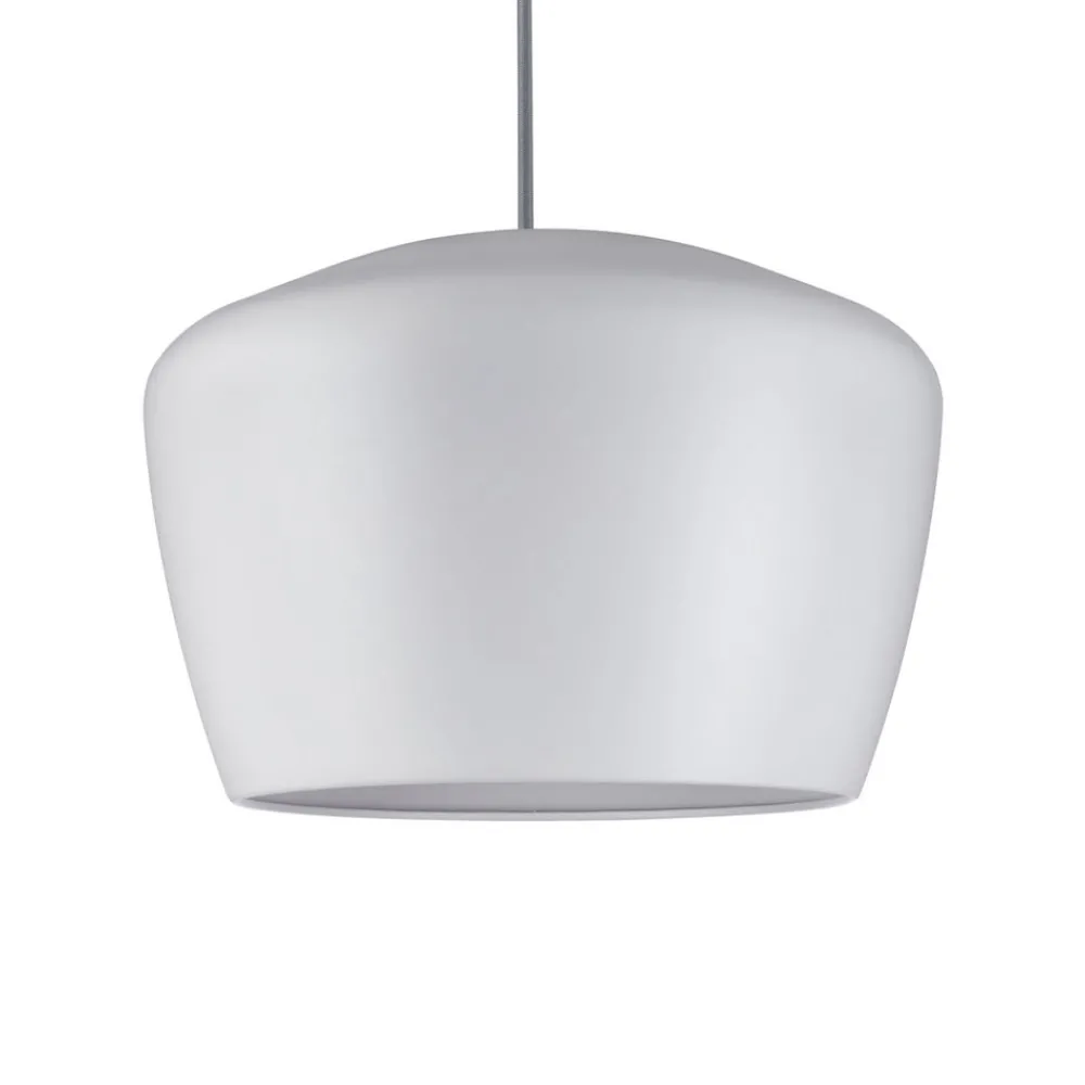 Paulmann lampeskjerm Pom, hvit, Ø 35 cm, metall Discount