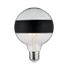 Paulmann LED E27 6,5W G125 ringspeil svart| E27 Pærer|Dimbar Led-Pære