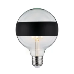 Paulmann LED E27 6,5W G125 ringspeil svart| E27 Pærer|Dimbar Led-Pære