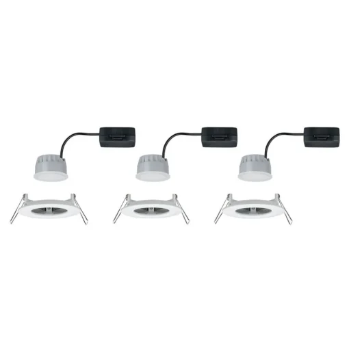 Paulmann LED innfelt spot Nova Coin 3 hvit rund dimbar| Butikkbelysning|Downlights